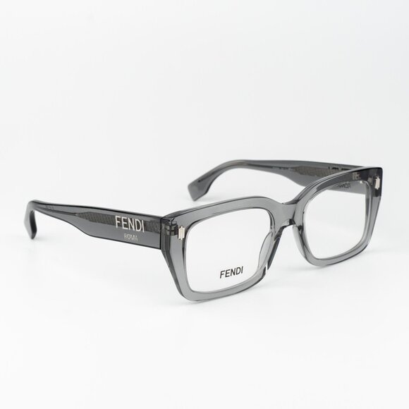 Fendi ROMA Men Eyeglasses Rectangular Transparent Grey FE50094I 020 BRAND NEW - Picture 4 of 9